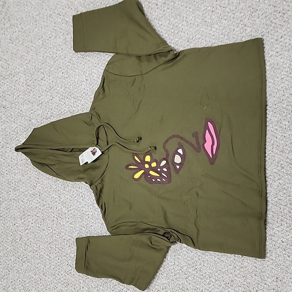 Target Pride Adult Blue Face Olive Green Unisex Sweatshirt Hoodie 2X NWT - Picture 4 of 11